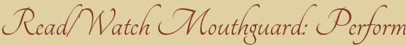 Dentist Westborough Read/Watch Mouthguard: Performance & Protection